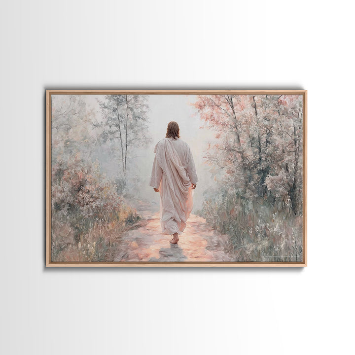 Blossoms Of Faith | Framed Canvas Print | Christian Art Canvas | Jesus Painting | Christian Wall Art | Christian Gift Ideas