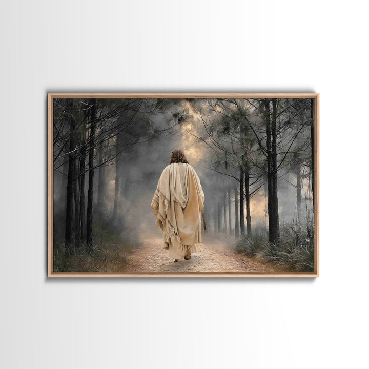 Shepherd’s Path, Framed Canvas Print, Christian Wall Art, Christian Art Canvas, Jesus Painting, Large Christian Art