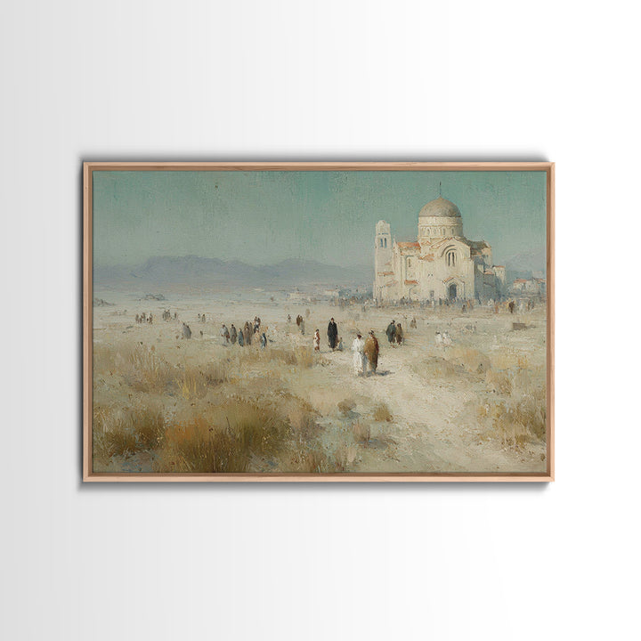 Pilgrims Of Faith – Framed Canvas Print – Christian Art Canvas – Christian Painting – Christian Wall Art – Vintage Christian Art – Christia