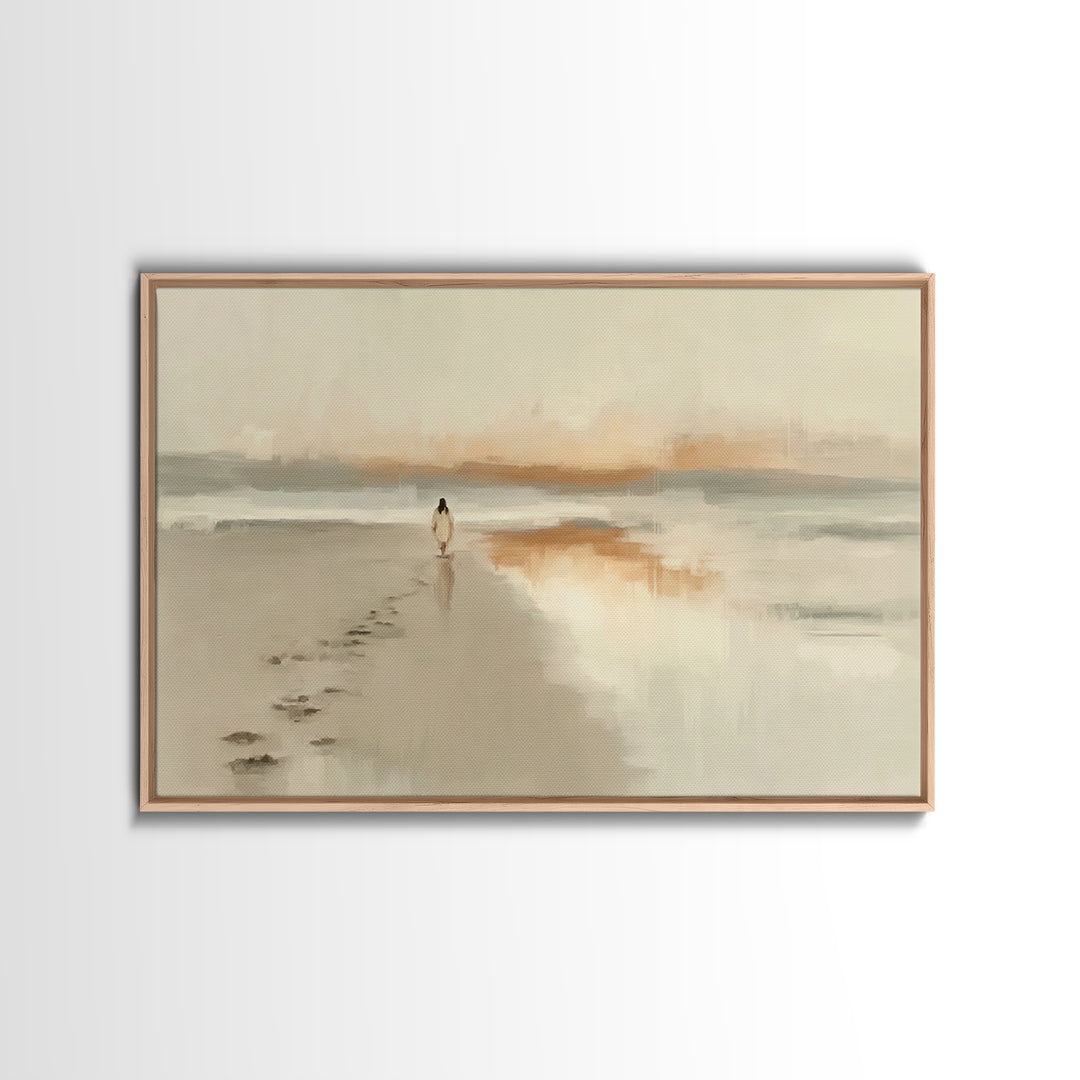 Horizon Of Hope, Framed Canvas Print, Christian Art Print, Jesus Painting Canvas, Christian Wall Art, Minimalist Christian Art, Christian D