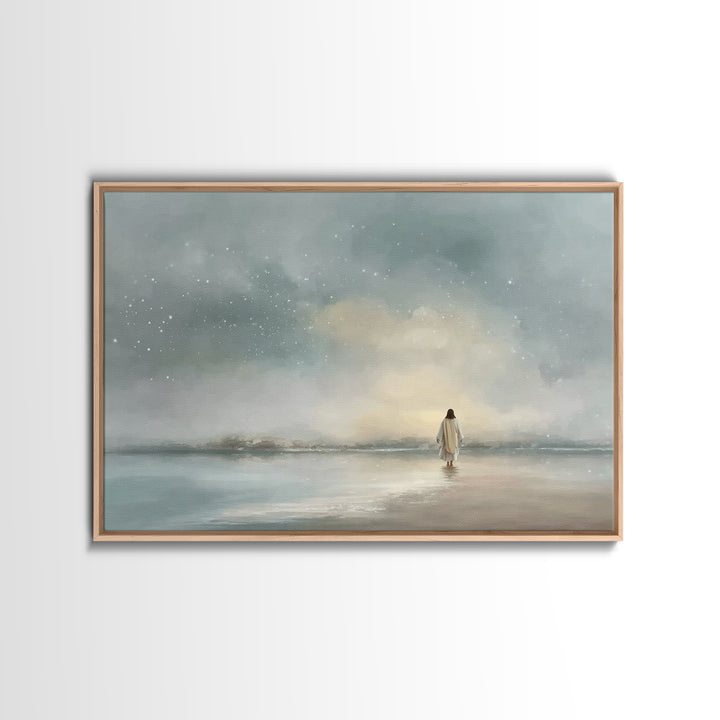 Celestial Grace | Framed Canvas Print | Christian Art Work | Jesus Painting | Christian Art Canvas | Christian Gift Ideas | Modern Christia