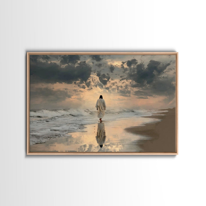 Dawn Of Refuge – Framed Canvas Print – Christian Wall Art – Jesus Painting – Christian Art Canvas – Modern Christian Art – Christian Gift I