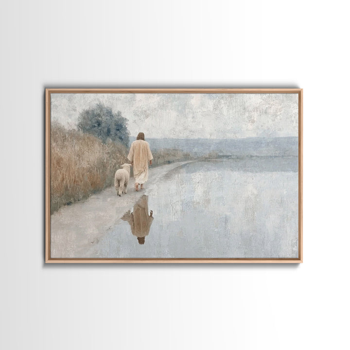 Radiant Hope Path, Framed Canvas Print, Christian Art Canvas, Christian Wall Art, Jesus Painting, Modern Christian Art