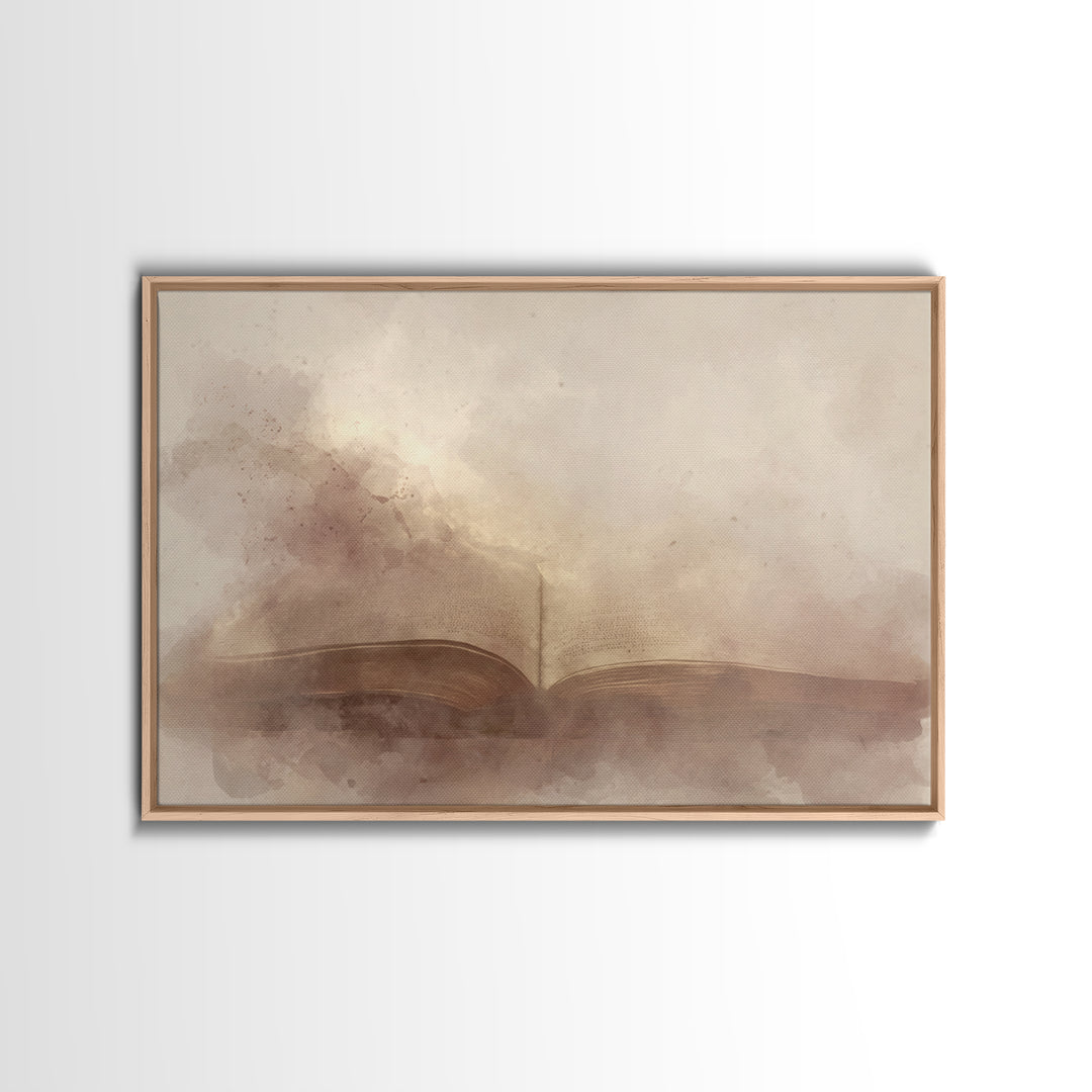 Word Of Peace – Framed Canvas Print – Christian Wall Art – Christian Art Canvas – Christian Painting – Minimalist Christian Art – Christian