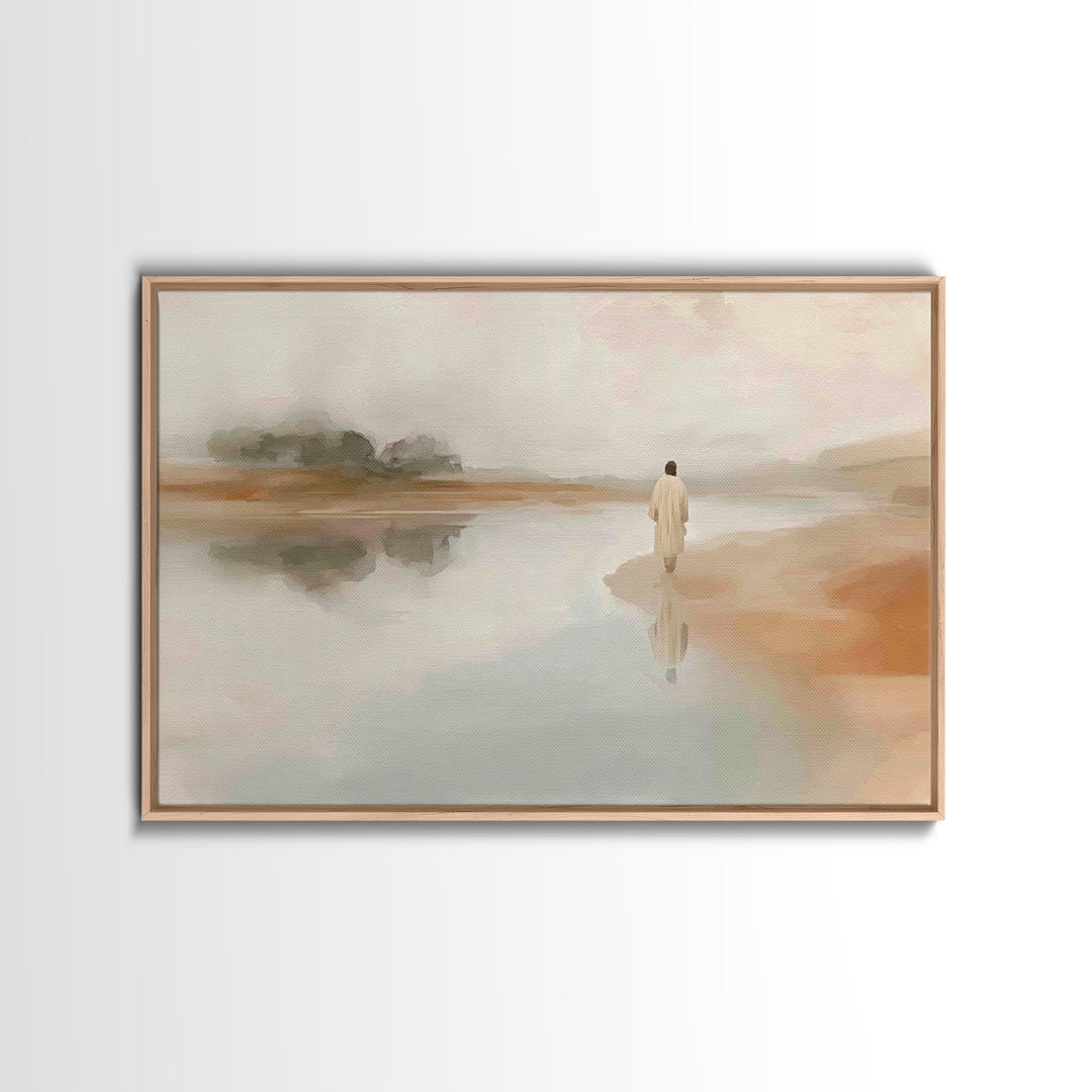 Dawn Of Faith | Framed Canvas Print | Christian Art Canvas | Jesus Painting | Christian Wall Art | Vintage Christian Art | Christian Christ