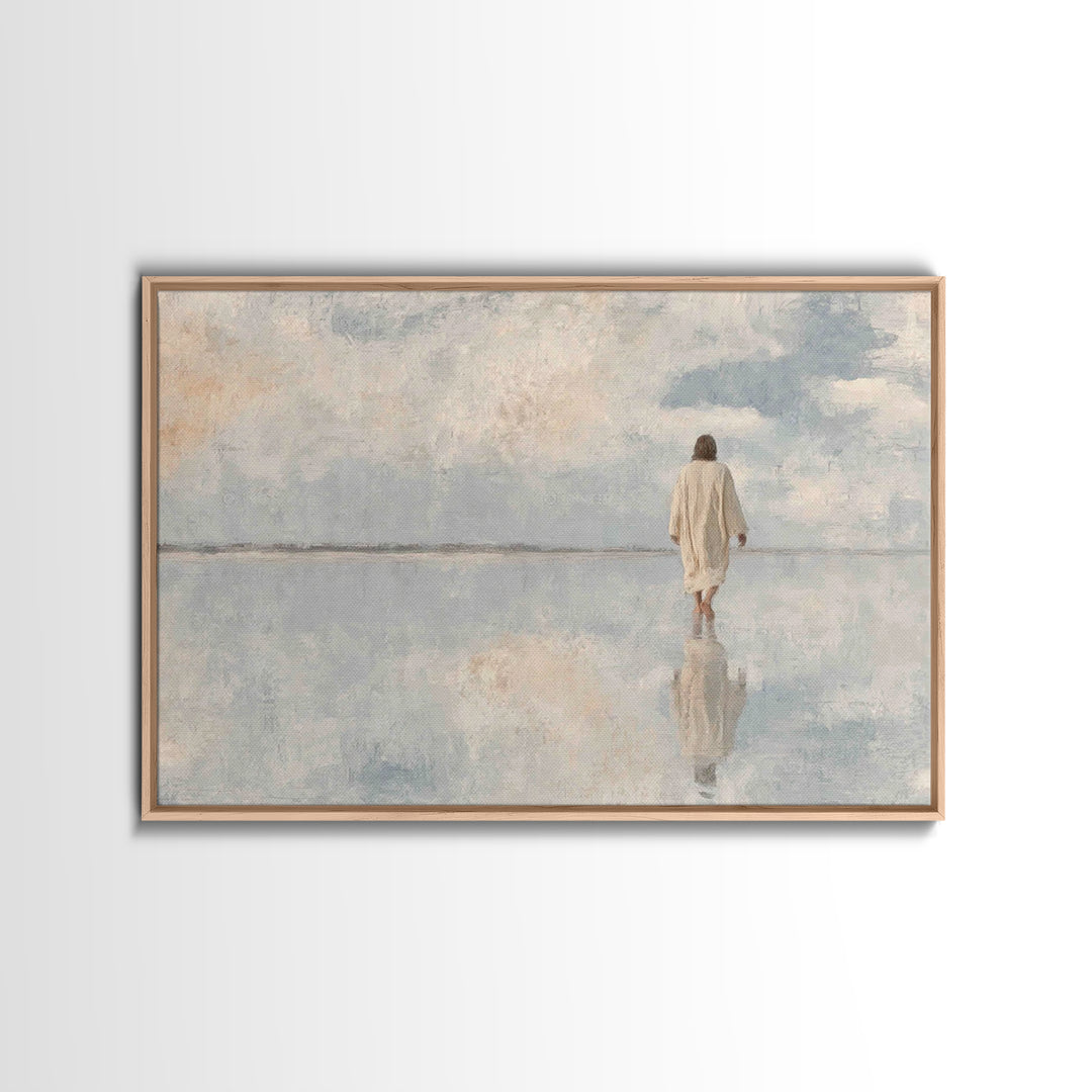 Calm Redeemer – Framed Canvas Print – Christian Art Canvas – Jesus Painting – Christian Wall Art – Modern Christian Painting – Christian Gi