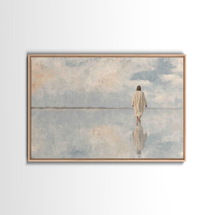 Calm Redeemer – Framed Canvas Print – Christian Art Canvas – Jesus Painting – Christian Wall Art – Modern Christian Painting – Christian Gi