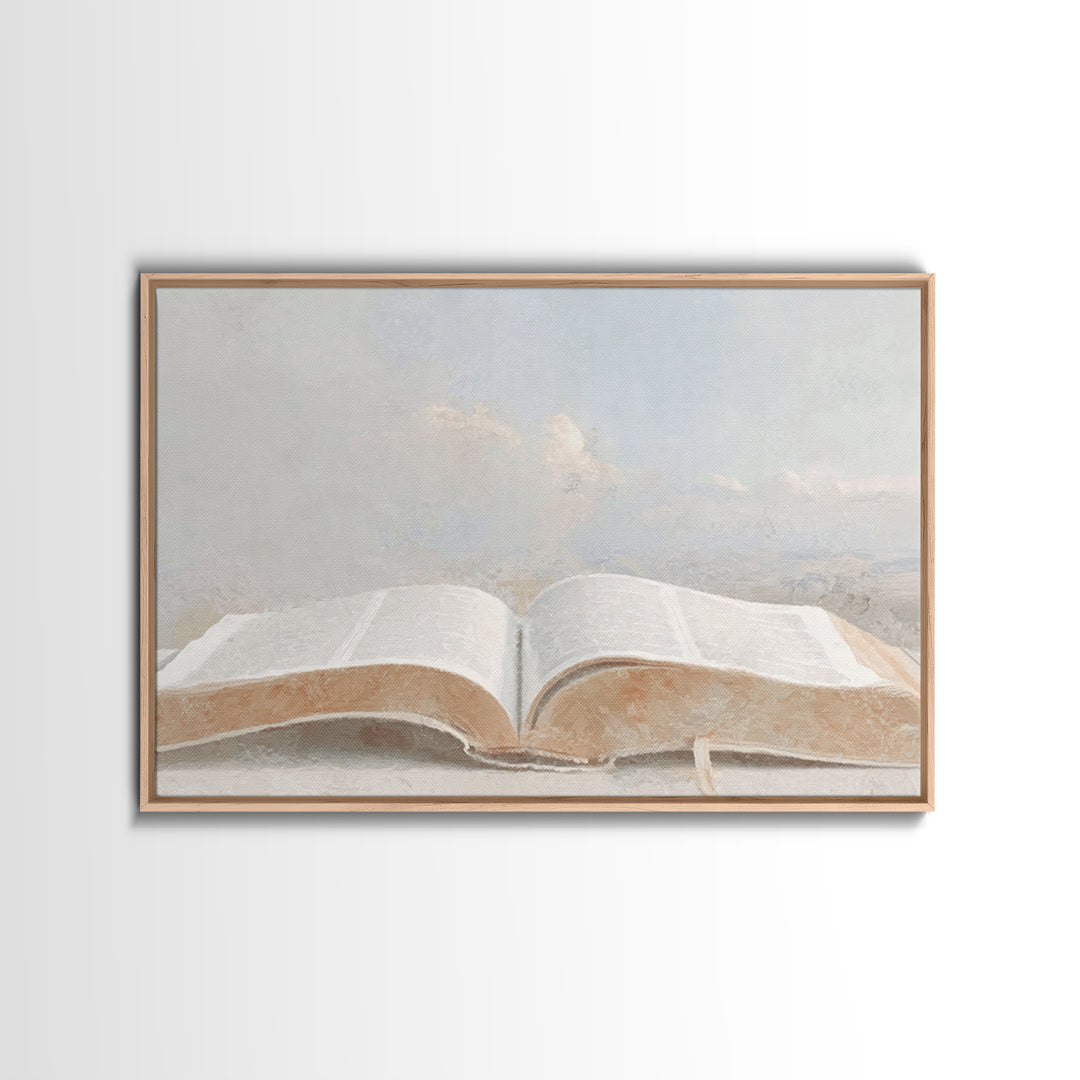 Heavenly Scripture – Framed Canvas Print – Christian Art Canvas – Christian Wall Art – Christian Painting – Christian Art Print – Christian