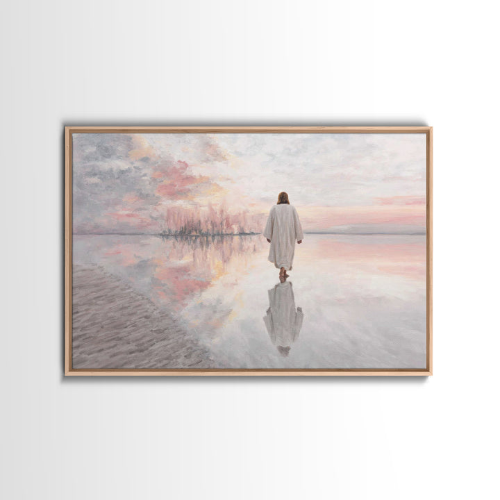 Dawn of Redemption | Framed Canvas Print | Jesus Painting | Christian Art Canvas | Christian Wall Art | White Christmas Art | Christian Chr