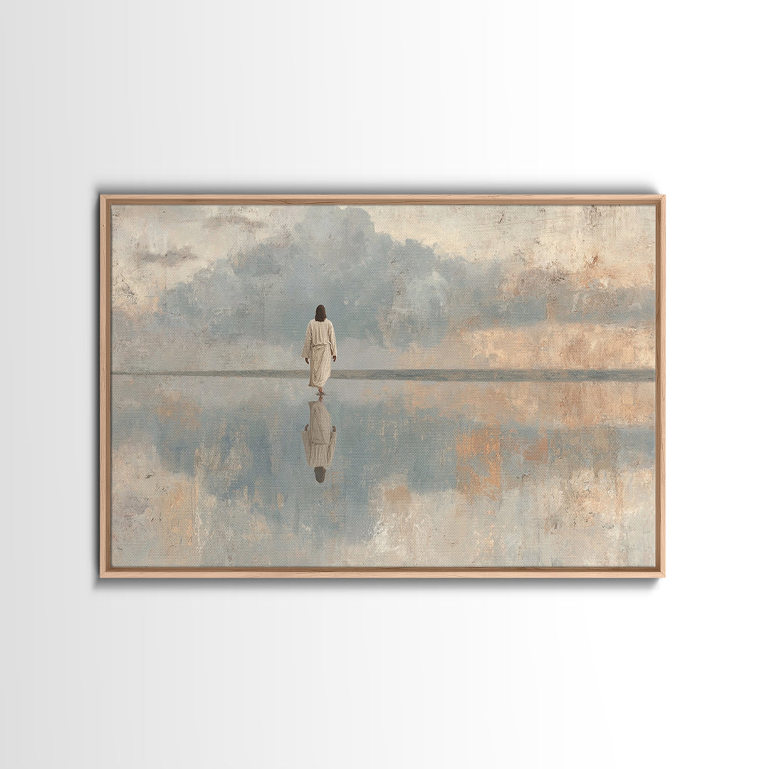 Horizon Of Peace | Framed Canvas Print | Christian Art Canvas | Jesus Painting | Modern Christian Art | Large Christian Painting | Christia