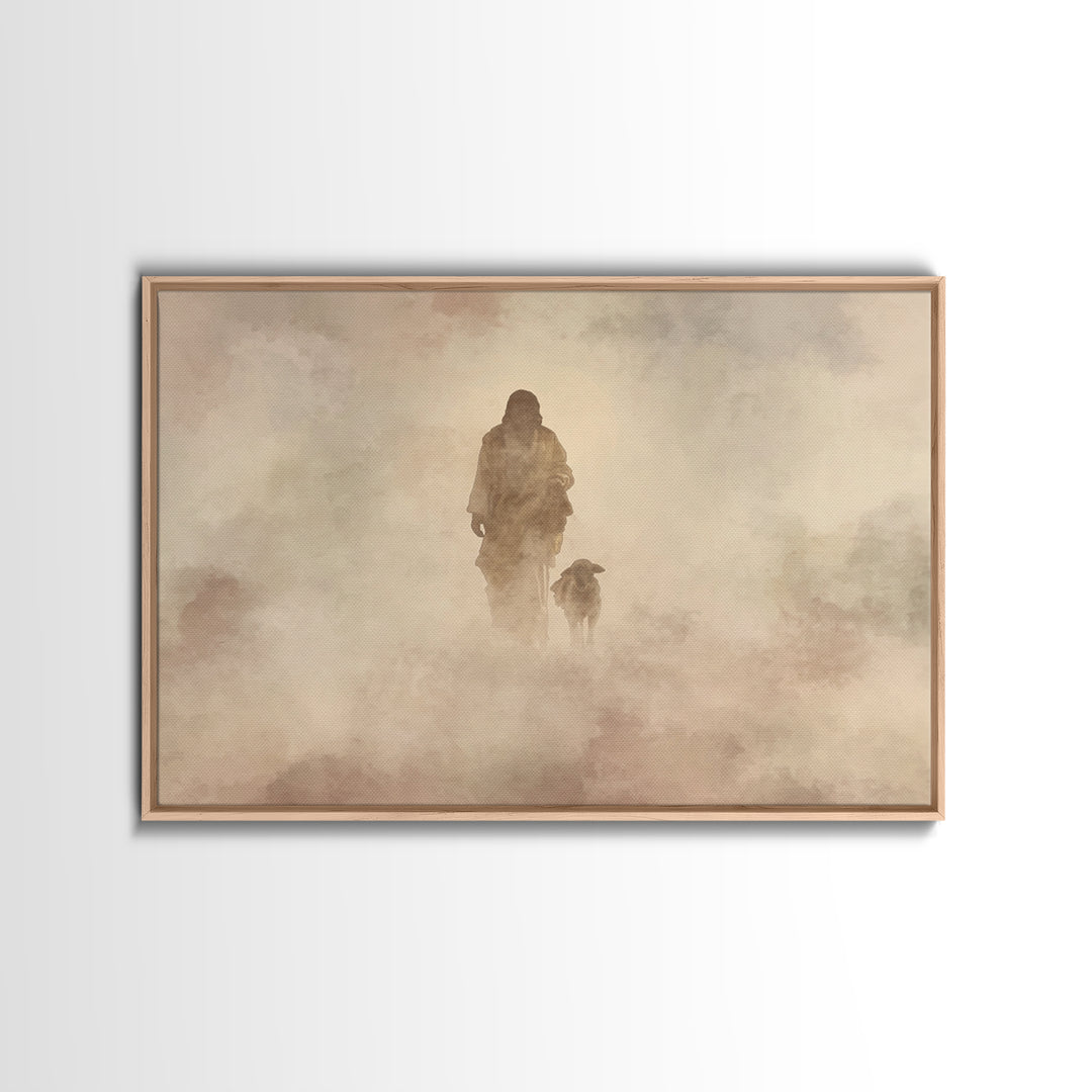 Mists Of Comfort – Framed Canvas Print – Christian Art Painting – Jesus Wall Art – Moody Christian Art – Christian Art Canvas – Large Chris