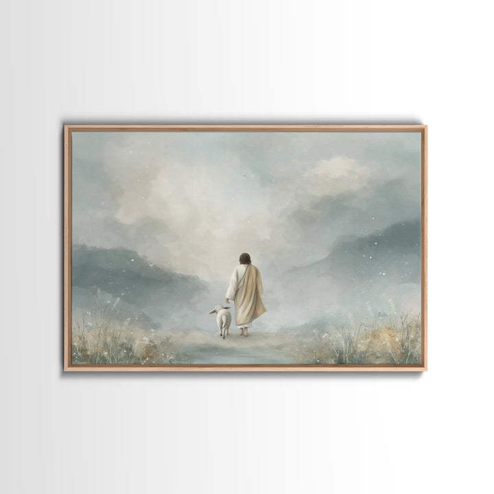 Mountain Haven Grace – Framed Canvas Print – Christian Art Canvas – Jesus Painting – Subtle Christian Art – Christian Wall Art – Christmas