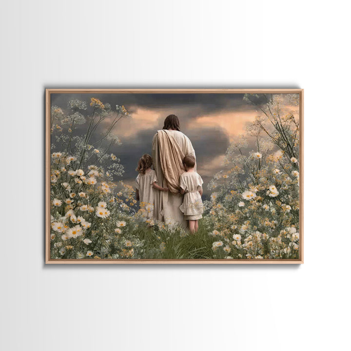 Garden Of Hope, Framed Canvas Print, Christian Art Canvas, Jesus Painting, Christian Wall Art, Christian Art Print, Christian Decorations,