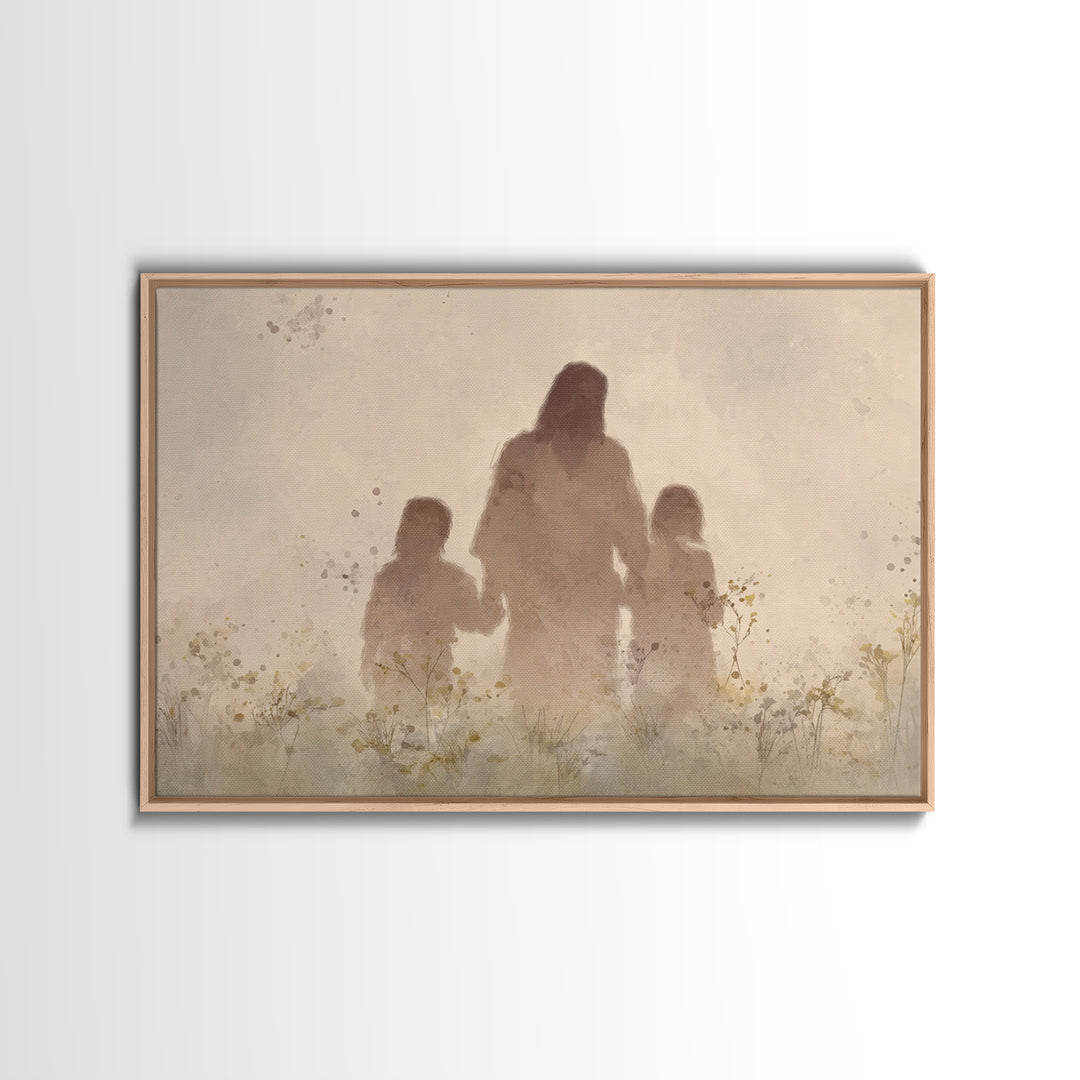 Tender Guidance – Framed Canvas Print – Christian Art Canvas – Jesus Painting – Subtle Christian Art – Christian Wall Art – Christian Art P