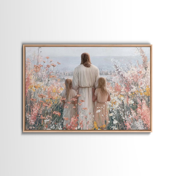 Valley Of Peace | Framed Canvas Print | Christian Wall Art | Jesus Painting | Christian Art Canvas | Christian Art Gift | Subtle Christian