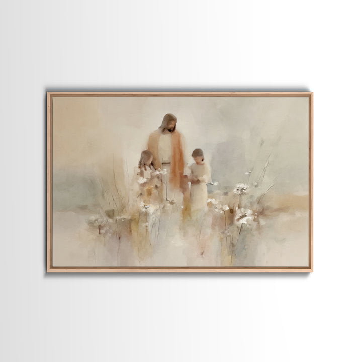 Blooming Promise – Framed Canvas Print – Christian Art Canvas – Jesus Painting – Christian Wall Art – Modern Christian Painting – Christian