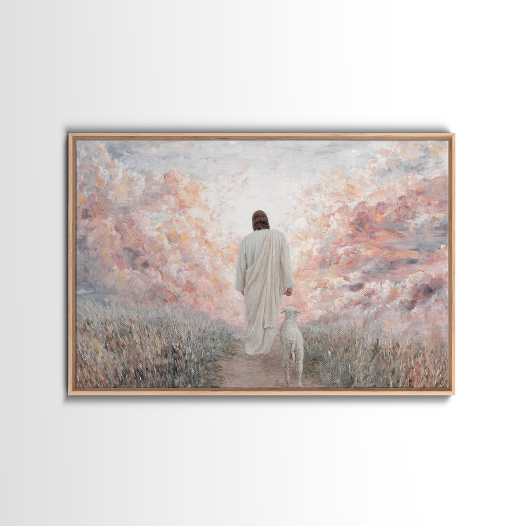 Path Of Peace | Framed Canvas Print | Jesus Wall Art | Christian Art Canvas | Christian Decor | Modern Christian Art | Christmas Art