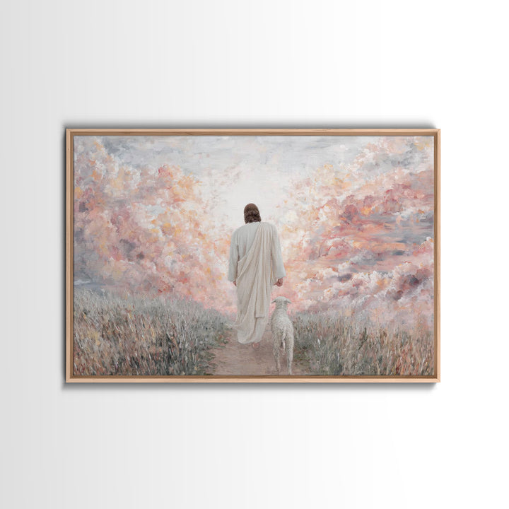 Path Of Peace | Framed Canvas Print | Jesus Wall Art | Christian Art Canvas | Christian Decor | Modern Christian Art | Christmas Art