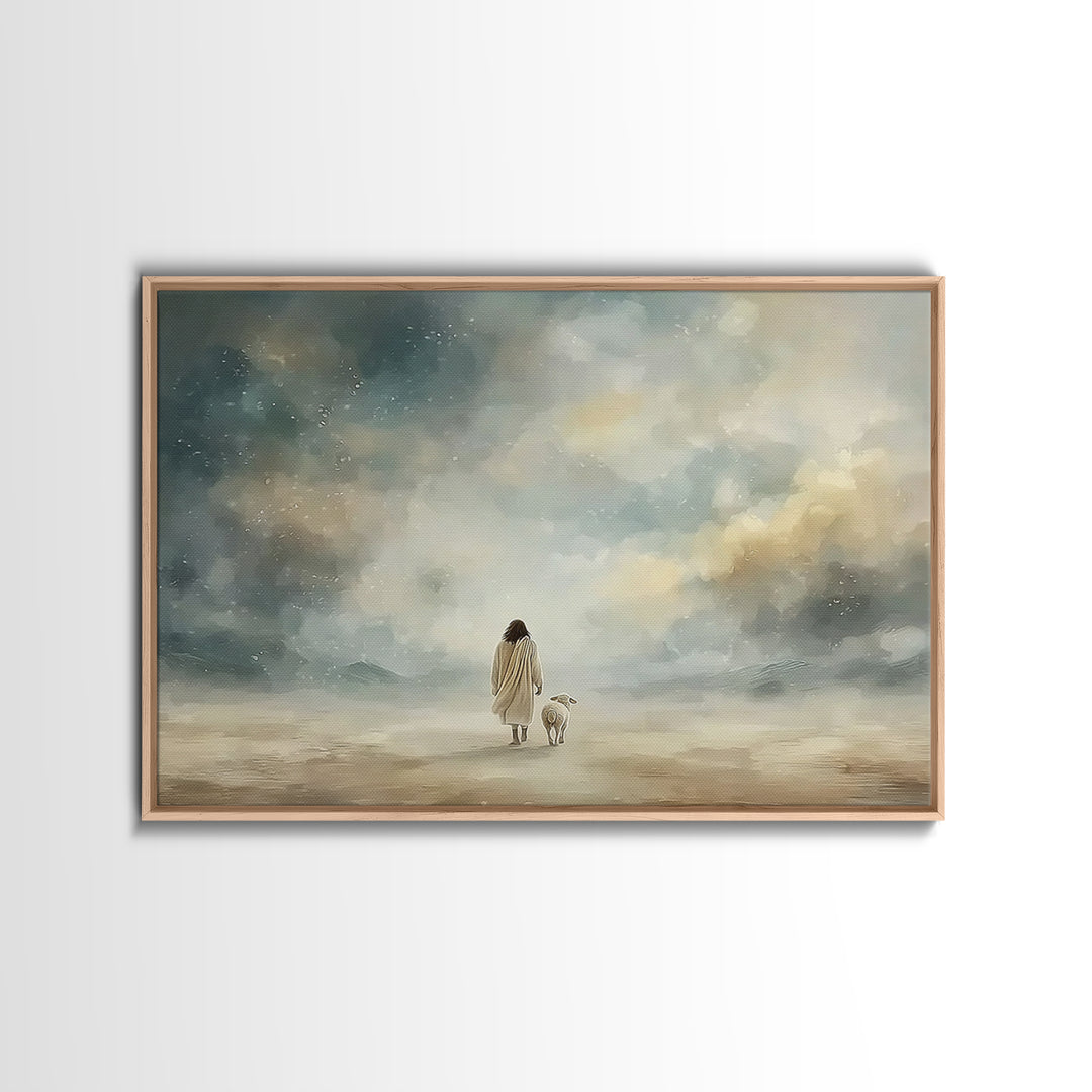 Heavenly Way | Framed Canvas Print | Christian Wall Art | Jesus Art Print | Christian Christmas Art | Christian Decor | Christian Painting