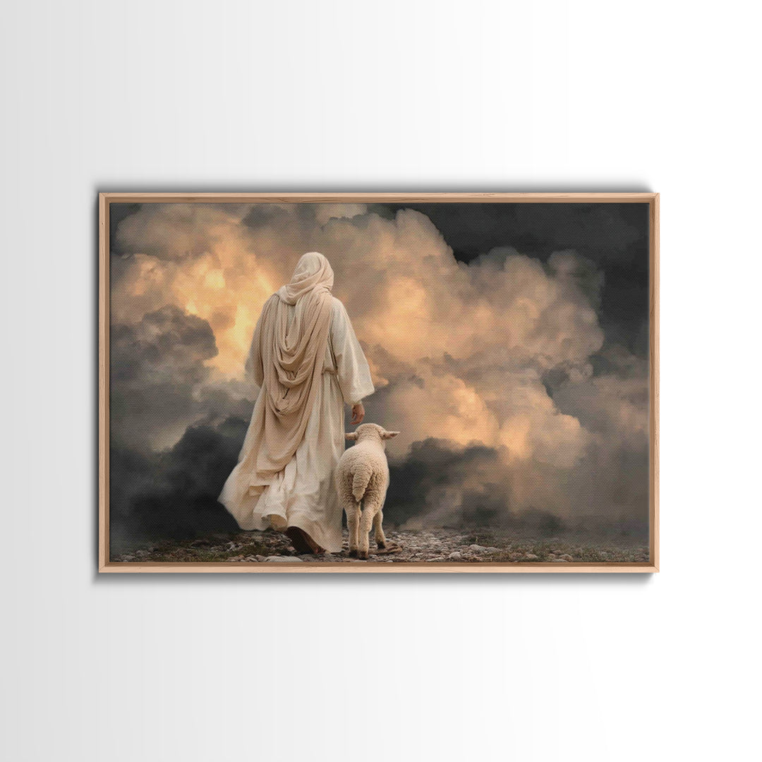 Desert Hope – Framed Canvas Print – Jesus Canvas Art – Christian Wall Art – Moody Christian Art – Christian Art Canvas – Christian Gift Ide