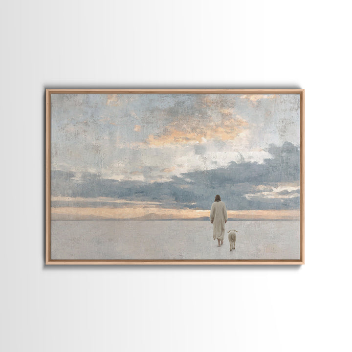Eternal Horizon – Framed Canvas Print – Modern Christian Art – Christian Art Canvas – Jesus Painting – Christian Decoration – Christmas Art