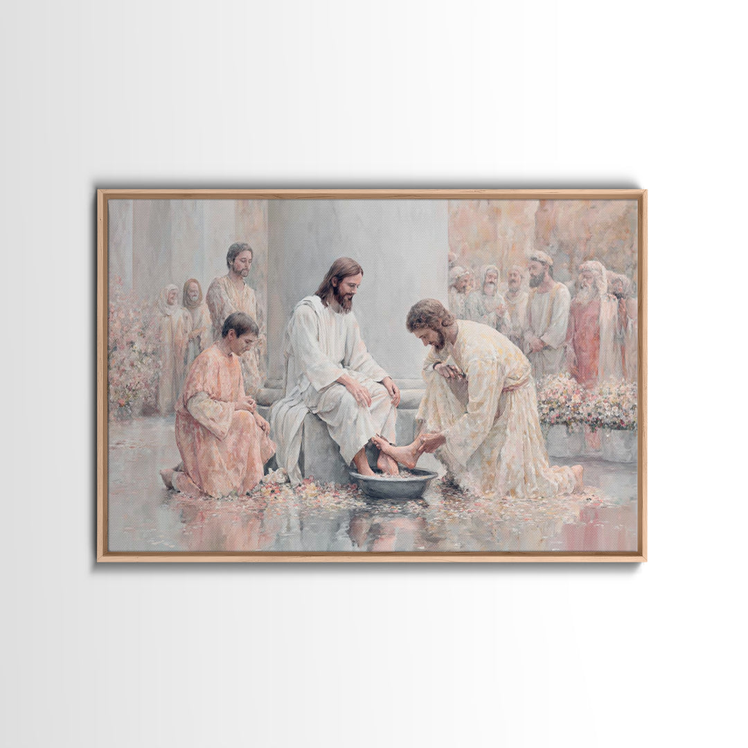 Servant Grace – Framed Canvas Print – Christian Wall Art – Christian Art Canvas – Jesus Painting – Christian Art Print – Christian Gift