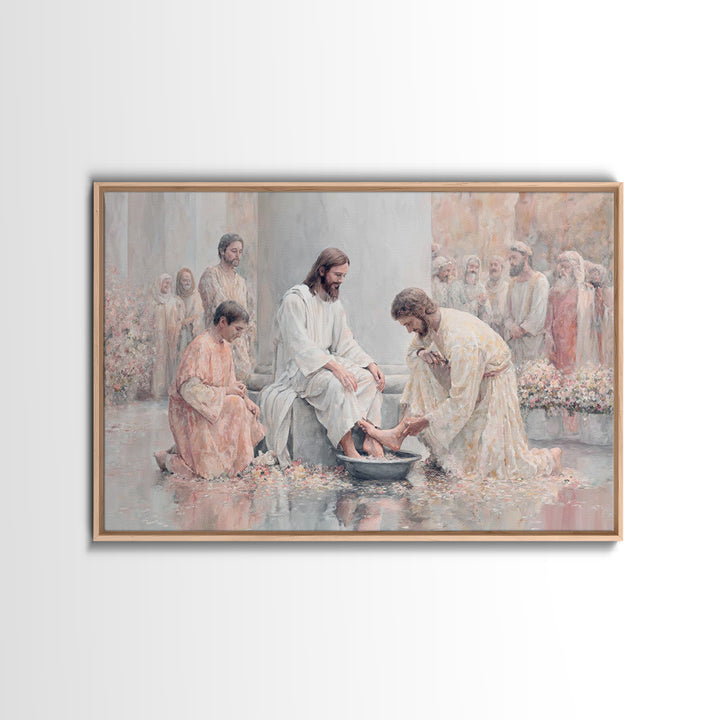 Servant Grace – Framed Canvas Print – Christian Wall Art – Christian Art Canvas – Jesus Painting – Christian Art Print – Christian Gift