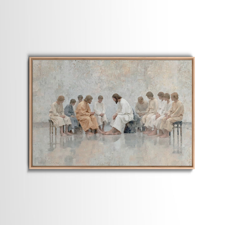 Serving Light, Framed Canvas Print, Christian Art Canvas, Jesus Painting Canvas, Christian Art Print, Modern Christian Art, Christian Gift