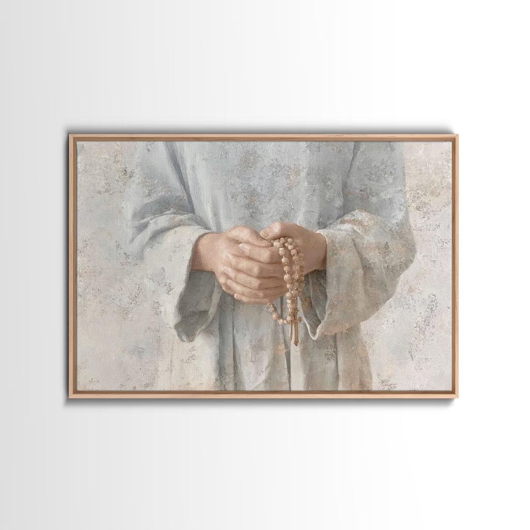 Graceful Stillness | Framed Canvas Print | Christian Art Canvas | Minimalist Christian Art | Christian Wall Art | Modern Christian Painting