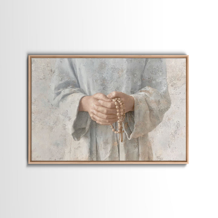 Graceful Stillness | Framed Canvas Print | Christian Art Canvas | Minimalist Christian Art | Christian Wall Art | Modern Christian Painting