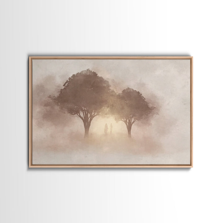 Heavenly Meeting Light – Framed Canvas Print – Christian Art Canvas – Christian Christmas Art – Christian Wall Art – Christian Gift Ideas –