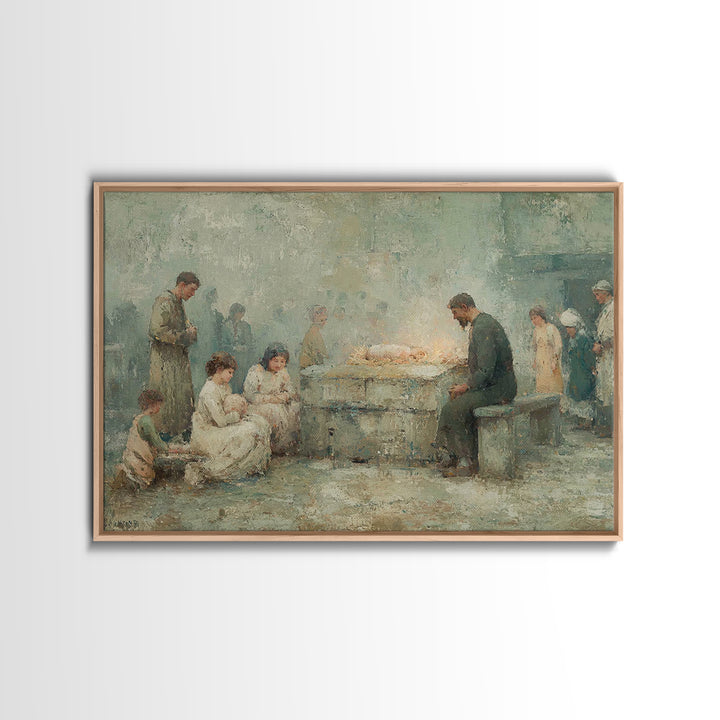 Humble Manger Hope – Framed Canvas Print – Christian Art Canvas – Christian Wall Art – Christian Christmas Art – Christian Gift Ideas – Vin
