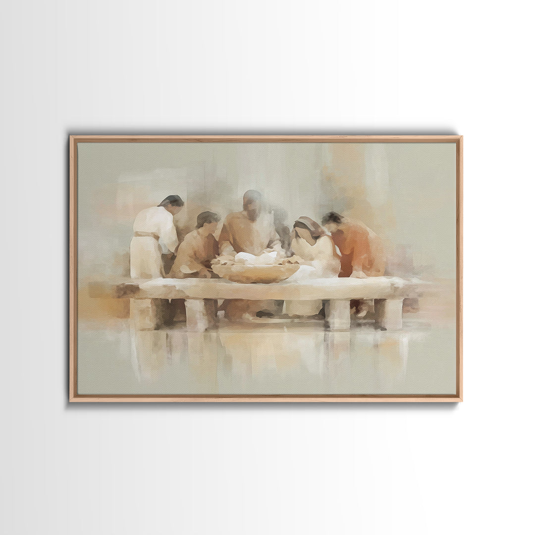 Gathering Of Grace – Framed Canvas Print – Christian Art Canvas – Christian Wall Art – Christian Art – Christian Gift Ideas – Modern Christ