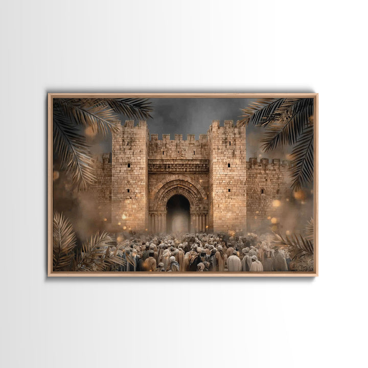 Gate of Triumph, Framed Canvas Print, Christian Art Canvas, Christian Wall Art, Christmas Art Prints, Jesus Painting, Christian Gift Ideas