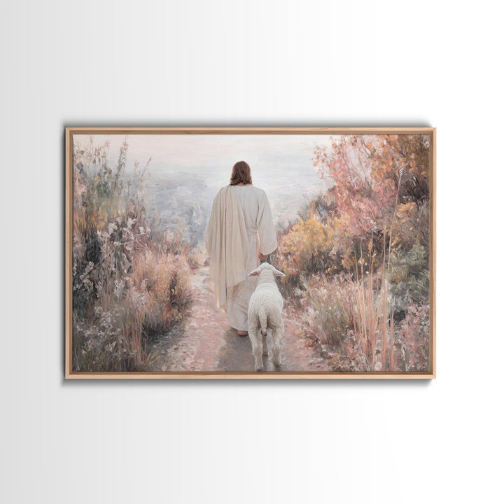 Soft Horizon Grace – Framed Canvas Print – Christian Art Canvas – Christmas Art – Christian Wall Art – Jesus Painting – Christian Christmas
