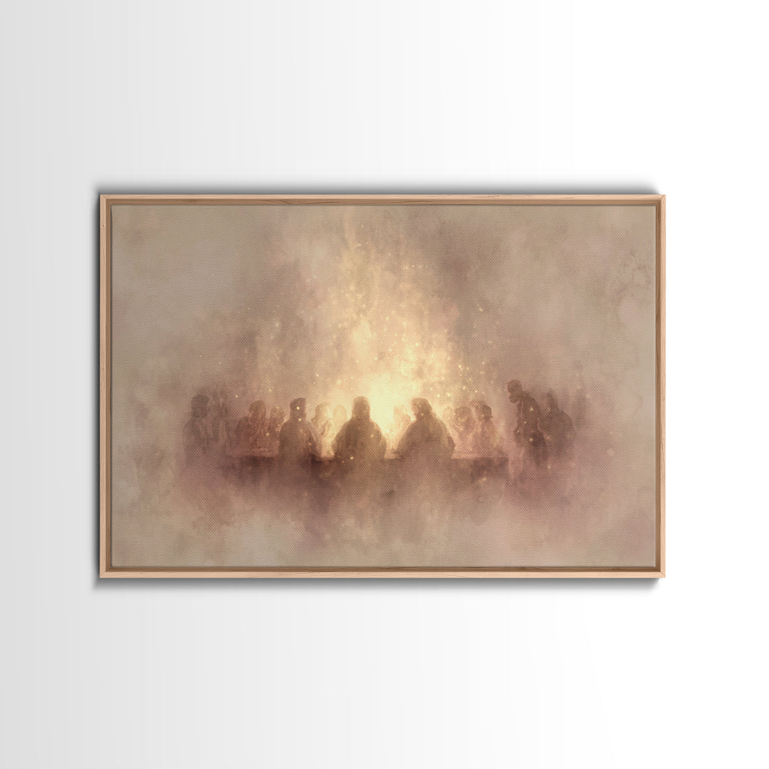Upper Room Light – Framed Canvas Print – Christian Art Canvas – Christian Wall Art – Christian Christmas Art – Christian Painting – Christi