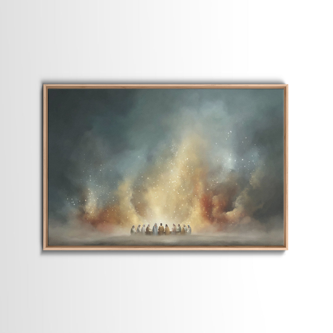 Glory In The Cloud – Framed Canvas Print – Christian Painting – Christian Art Canvas – Christian Christmas Art – Christian Wall Art – Chris