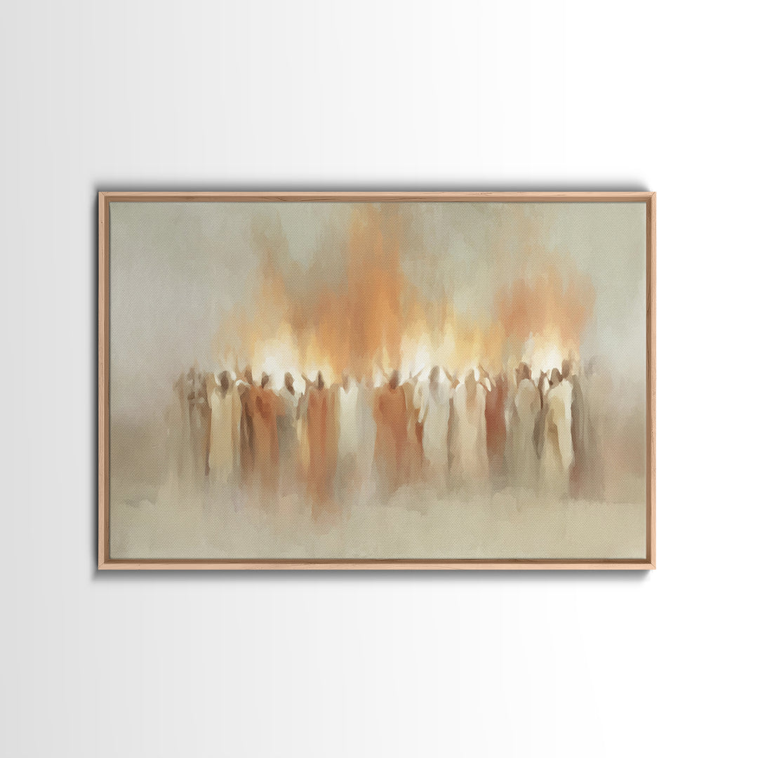 Flames Of Renewal – Framed Canvas Print – Christian Art Canvas – Christian Decoration – Christian Painting – Christian Wall Art – Christian