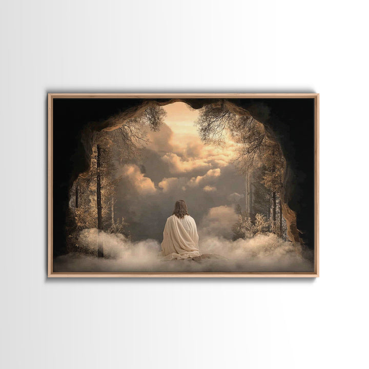Holy Banquet | Framed Canvas Print | Christian Wall Art | Jesus Art Print | Modern Christian Art | Christian Gift | Christmas Wall Art