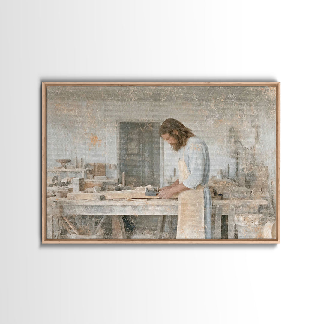 Servant Of Peace – Framed Canvas Print – Christian Art Canvas – Jesus Painting – Vintage Christian Art – Christian Wall Art – Christian Dec