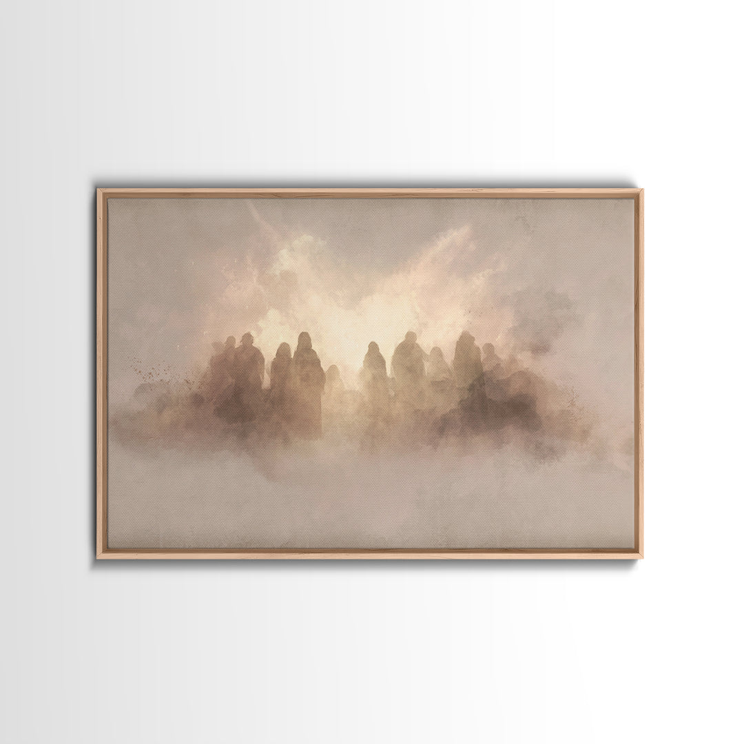 Clouds Of Promise, Framed Canvas Print, Christian Art Canvas, Christian Wall Art, Christian Christmas Art, Moody Christian Art, Christian A