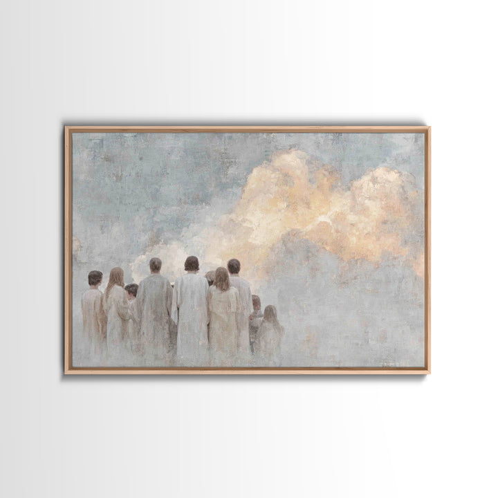 Heaven’s Gathering – Framed Canvas Print – Christian Wall Art – Christian Art Canvas – Subtle Christian Art – Christian Painting – Christia
