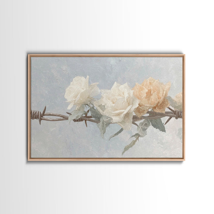Thorned Beauty, Framed Canvas Print, Christian Wall Art, Christian Art Canvas, Christian Decor, Subtle Christian Art, Christian Gift Ideas,