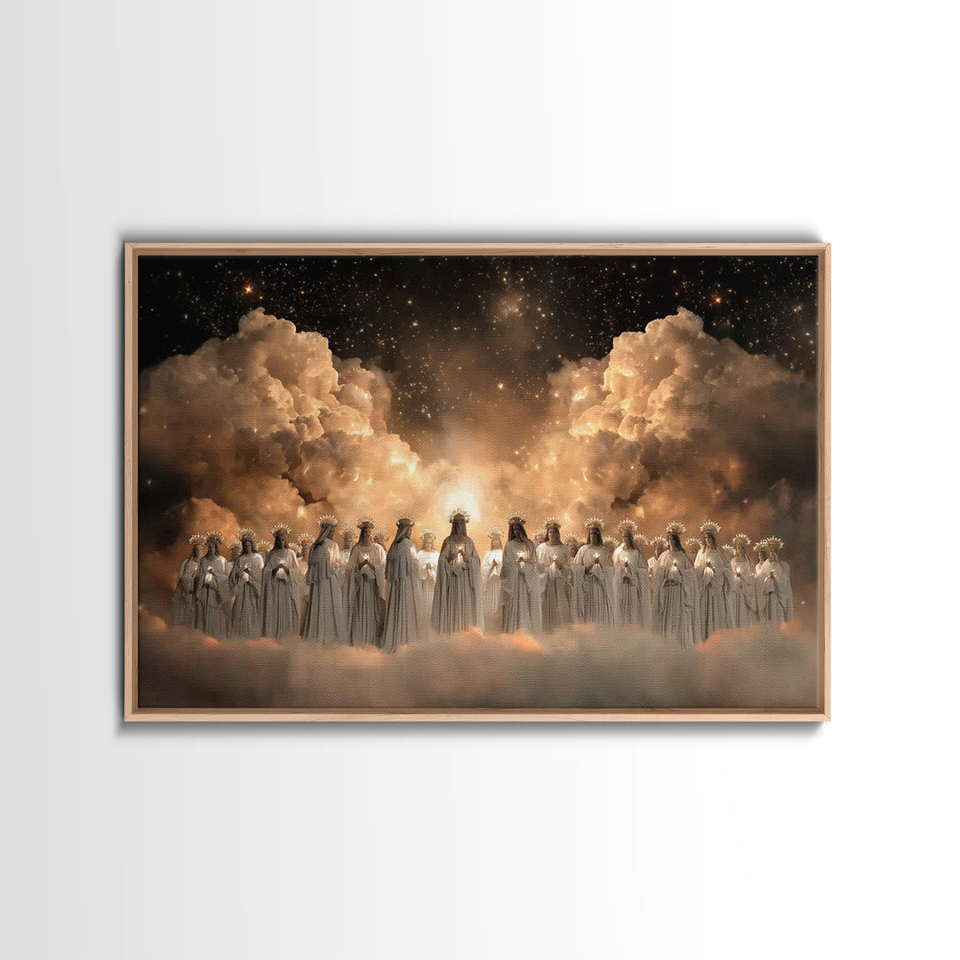 Heavenly Choir – Framed Canvas Print – Christian Wall Art – Christian Art Canvas – Jesus Painting – Christian Christmas Art – Christmas Wal