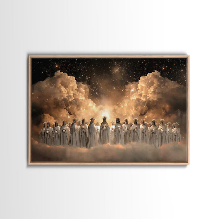 Heavenly Choir – Framed Canvas Print – Christian Wall Art – Christian Art Canvas – Jesus Painting – Christian Christmas Art – Christmas Wal