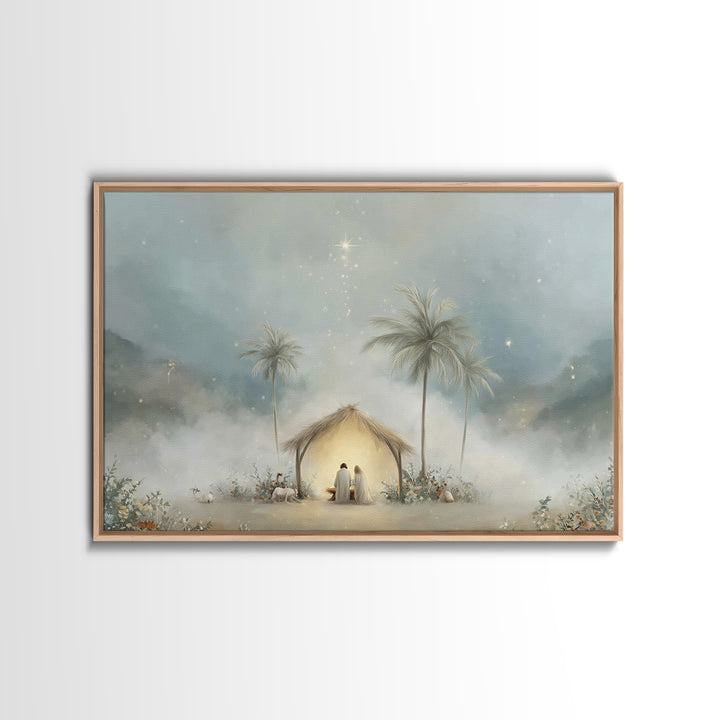 Star of Peace – Framed Canvas Print – Christian Wall Art – Christian Art Canvas – Christmas Art Work – Modern Christian Art – Christian Dec