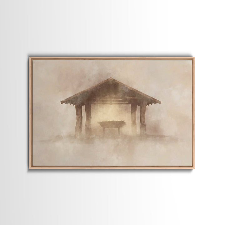 Gloria Shelter – Framed Canvas Print – Christian Christmas Art – Christian Art Canvas – Jesus Christmas Art – Christian Wall Art – Christma