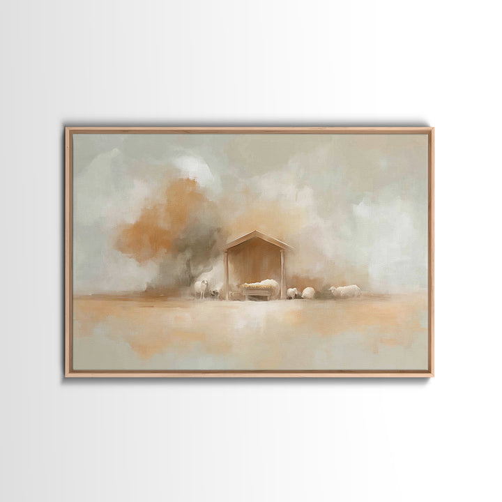 Light of Bethlehem – Framed Canvas Print – Christian Art Canvas – Christian Wall Art – Jesus Painting Canvas – Christian Christmas – Christ