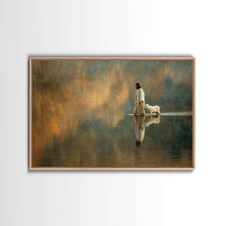 Guiding Light Path – Framed Canvas Print – Christian Wall Art – Jesus Painting – Christian Decor – Christmas Art – Christian Art Canvas