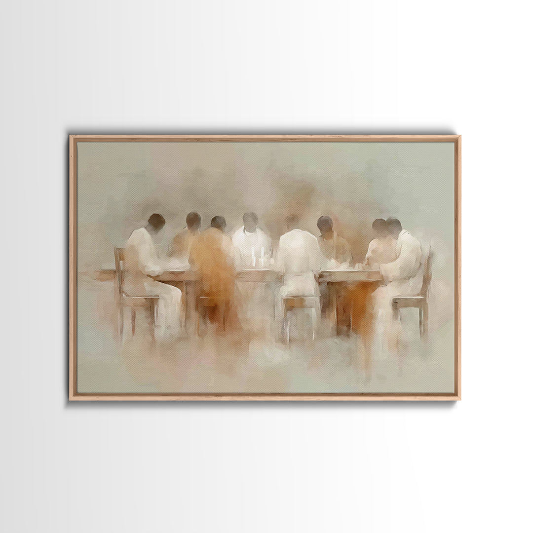 Sacred Gathering – Framed Canvas Print – Christian Art Canvas – Christian Wall Art – Jesus Painting – Moody Christian Art – Christian Decor